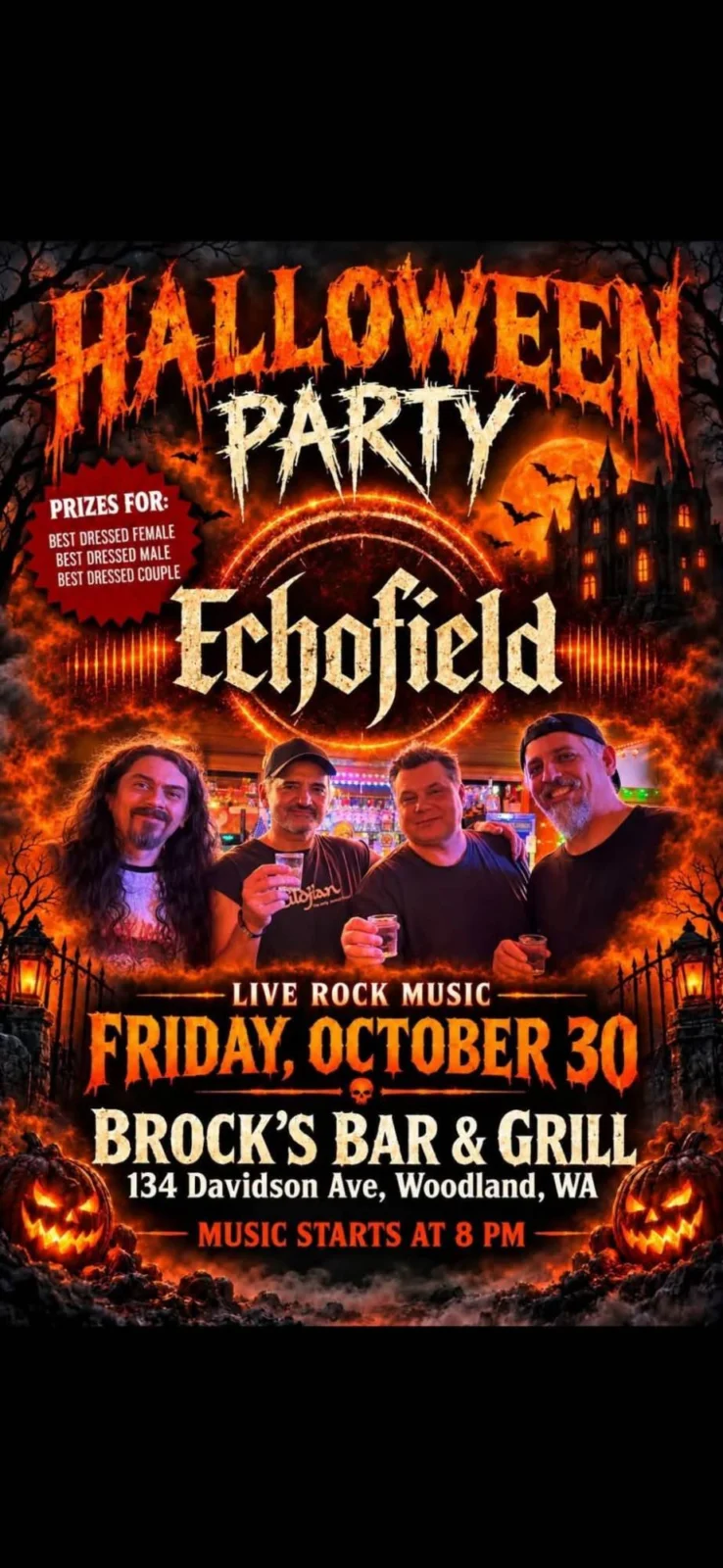 Halloween Party with Echofield — Brock's Bar & Grill