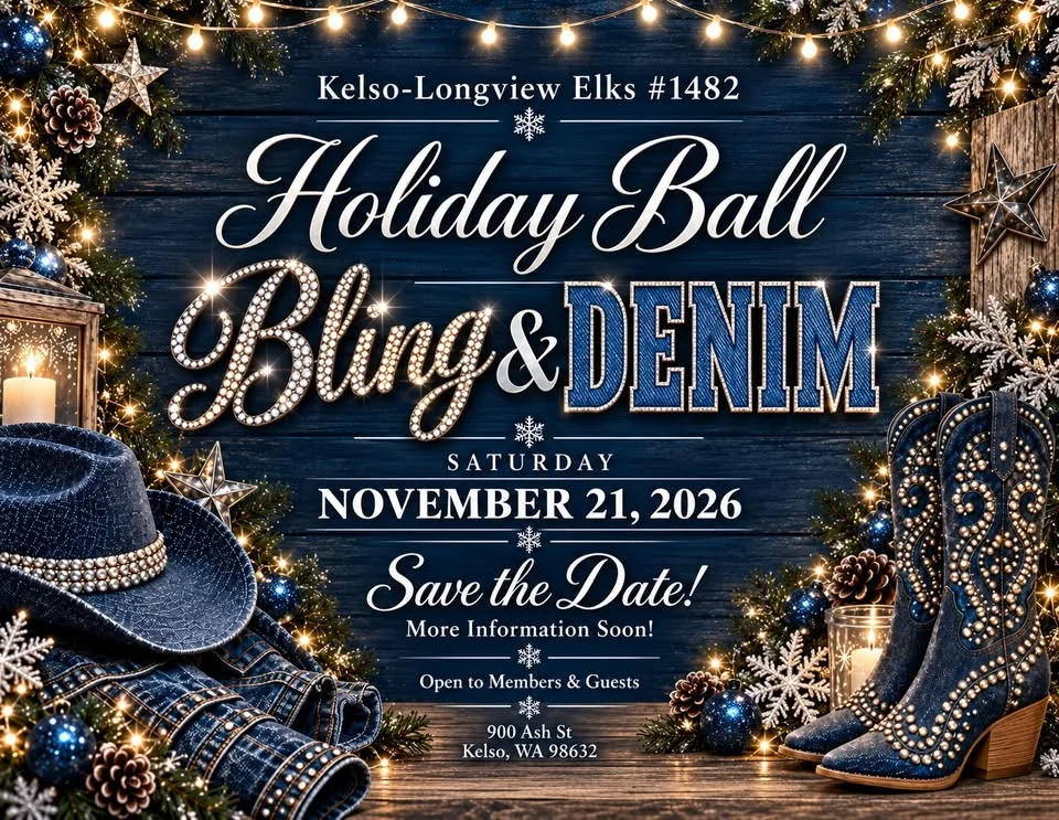 Bling & Denim Holiday Ball — Kelso-Longview Elks