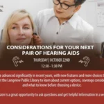 Considerations for your next pair of hearing aids