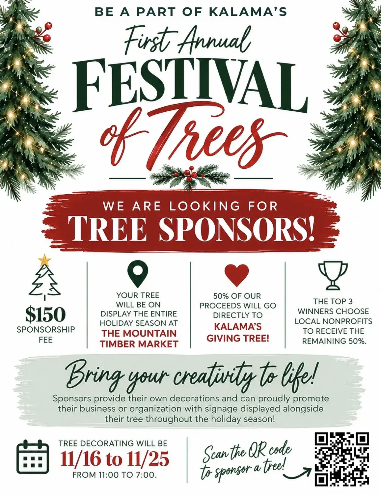 Kalama's Festival of Trees at Mountain Timber Market