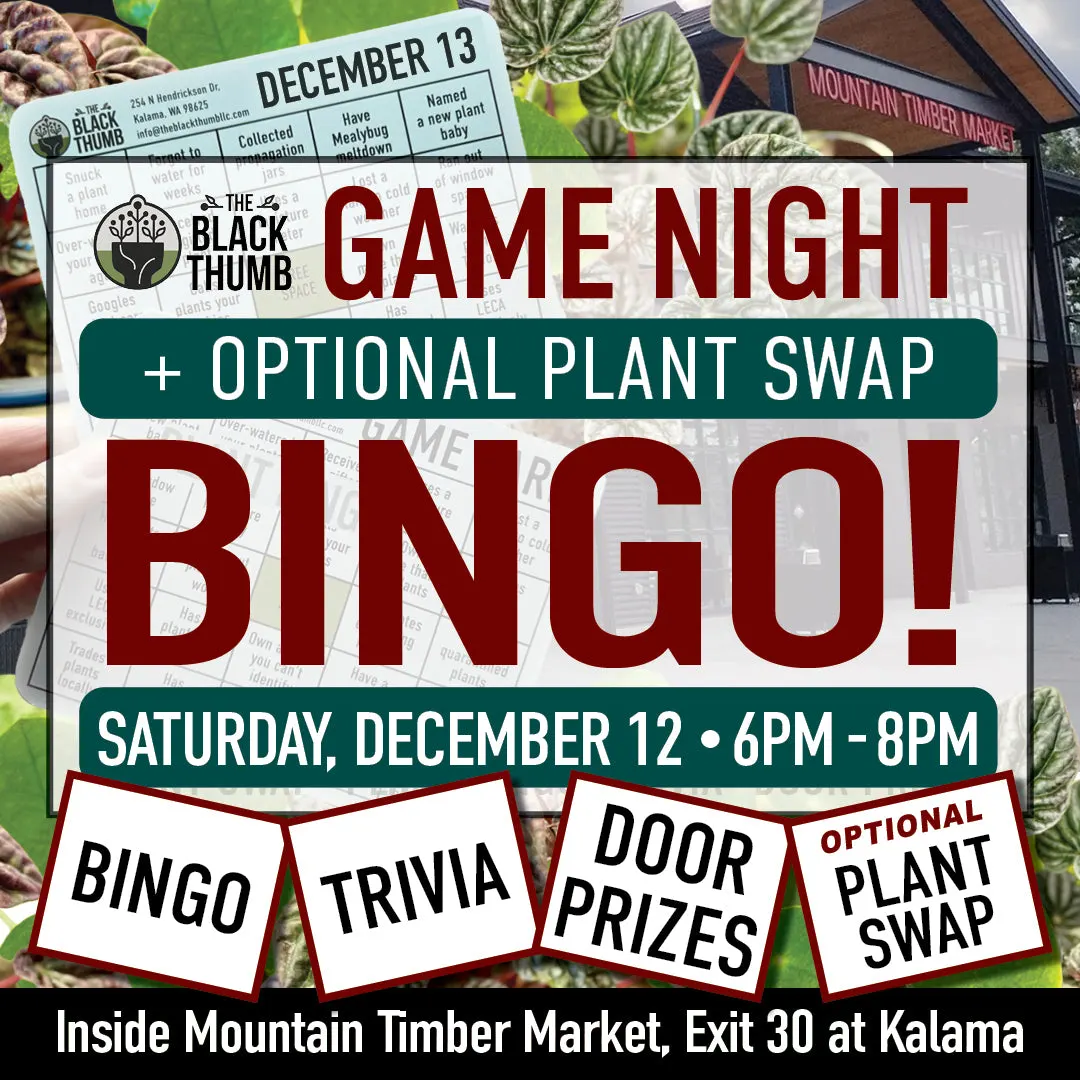 Plant BINGO + Plant Swap at The Black Thumb