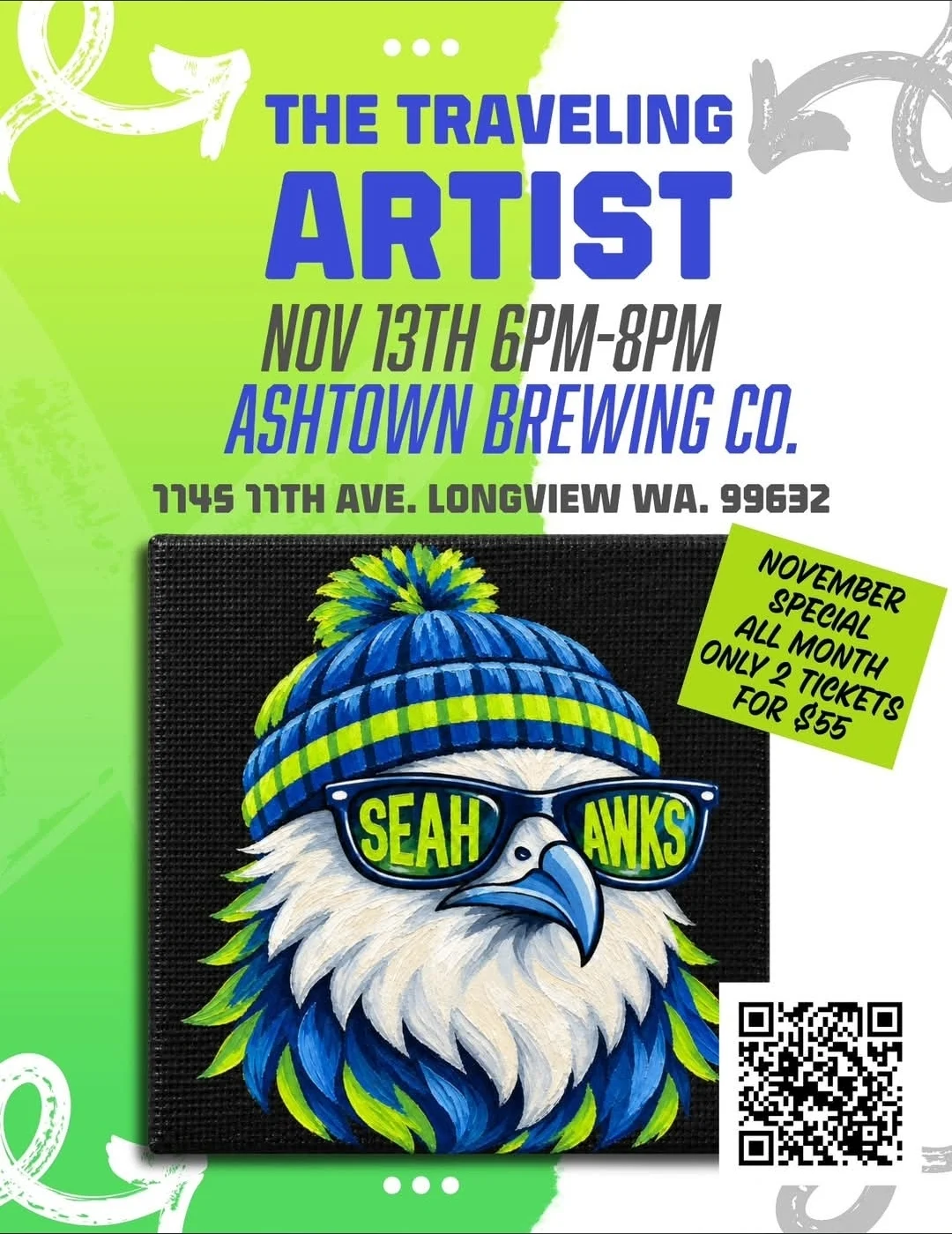 The Traveling Artist — Paint Night at Ashtown Brewing