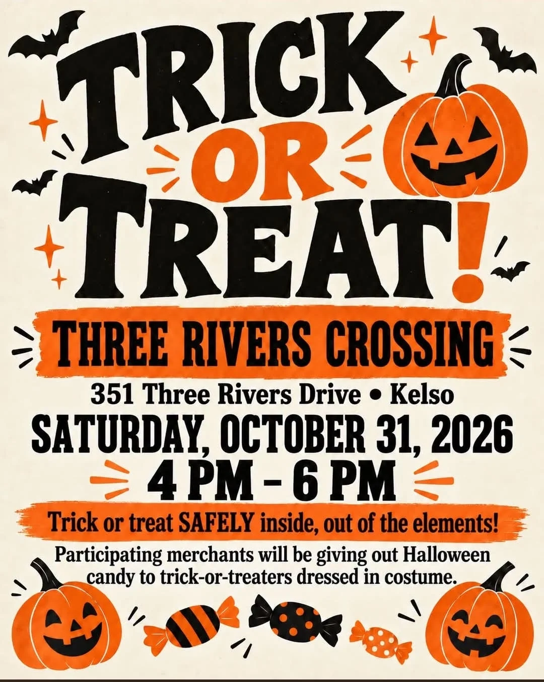Trick or Treat at Three Rivers Crossing