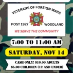 VFW Breakfast at Post 1927 Woodland
